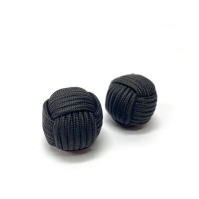 Chop Cup Balls (Black) by Stan Airey - Set of 2 (one magnetic and one non-magnetic)